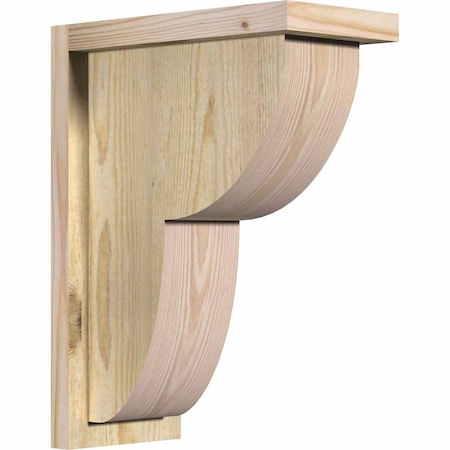 Ekena Millwork Crestline Rough Sawn Corbel w/Backplate, Douglas Fir, 6"W x 12"D x 16"H COR06X12X16CRE01RDF